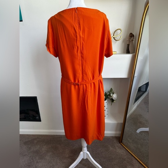 Hugo Boss Bright Orange Midi Dress - Picture 3 of 9